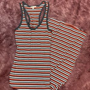 Rolla Coster Ribbed Striped Maxi Dress